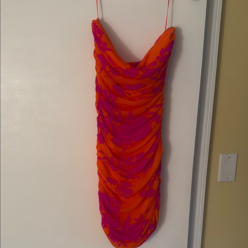 Vibrant Orange and Pink Dress